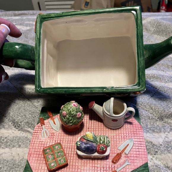Vintage Fitz and Floyd Omnibus Country Picnic Garden Teapot